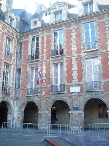 Exterior of the Maison Victor Hugo in the Place des Vosges